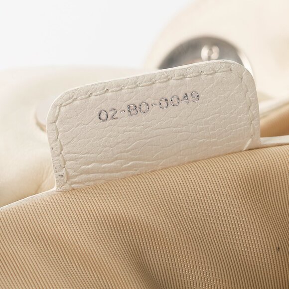 Christian Dior Le Trente White Cannage Leather Ruffle Tote - Picture 13 of 13